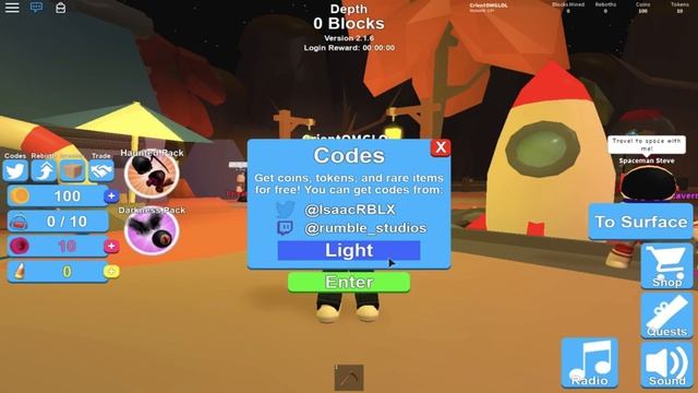 CODES FOR LEGENDARY EGGS!!!! Roblox: MINING SIMULATOR!!