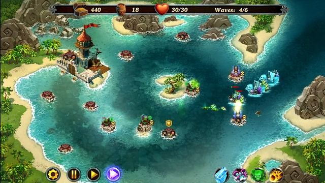 Fort Defense Caribbean Sea Level 1-14 Hard 3 Stars смотреть онлайн