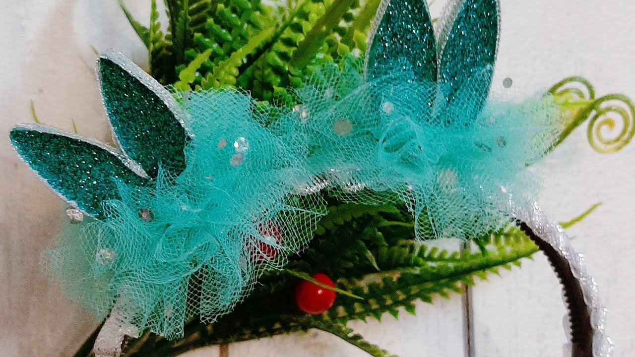 МК. Оригинальное и очень красивое оформления ободка для головы с ушками. Часть 2.