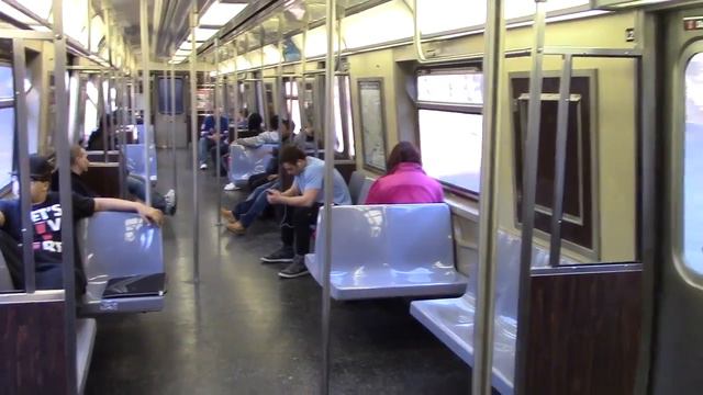 Поездка в метро Нью Йорка Вагон изнутри США Русская Америка смотреть онлайн