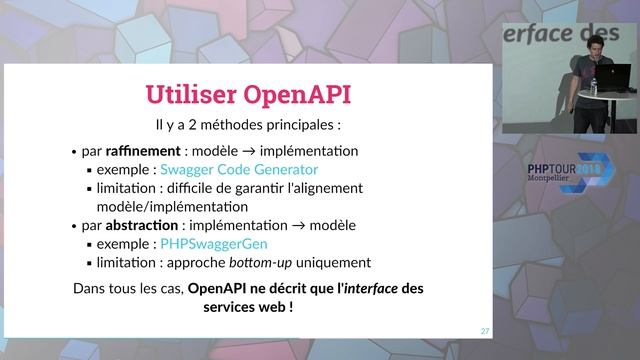 Génération automatique de services web à partir d'un modèle OpenAPI - David Sferruzza - PHP Tour смотреть онлайн