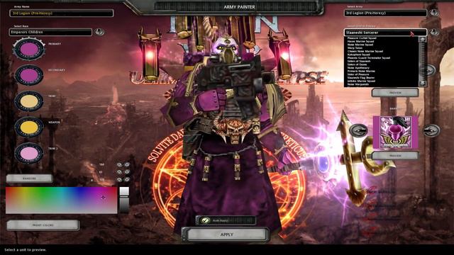 [Dawn of war] Emperor's Children Full Unit Showcase смотреть онлайн