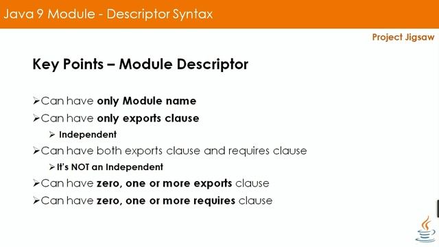 Module Descriptor Syntax | Modularity | Project Jigsaw | Java 9 | Part 19 смотреть онлайн