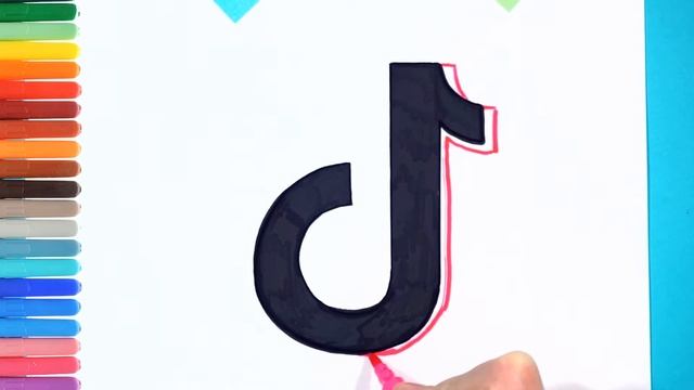 Как нарисовать логотип тик ток. простой рисунок. How to Draw the Tik Tok Logo смотреть онлайн