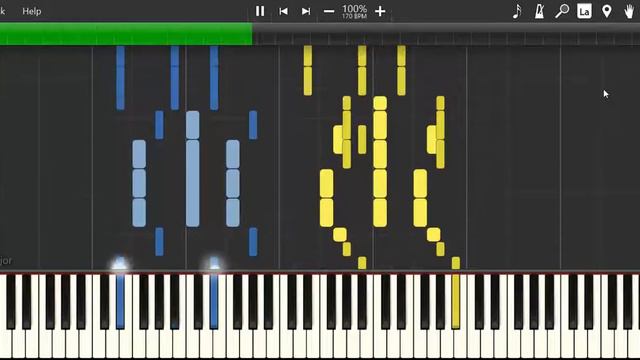 Geometry Dash: Can't Let Go - IMPOSSIBLE Synthesia Piano Tutorial (.7K NOTES) смотреть онлайн