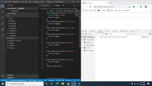 #14 Event Listener in Javascript смотреть онлайн