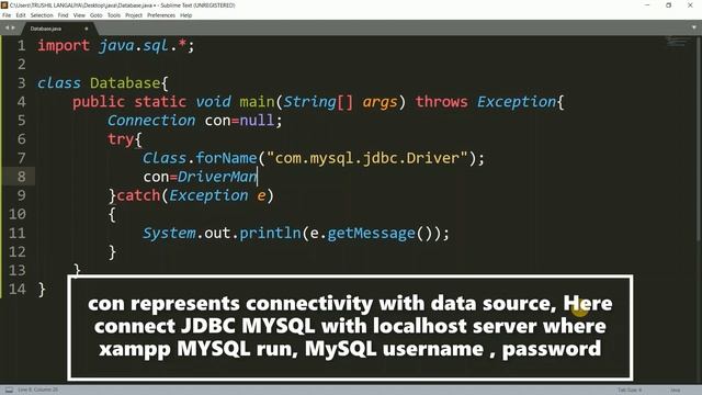JDBC | Java Database Connectivity with XAMPP MySQL Practical смотреть онлайн