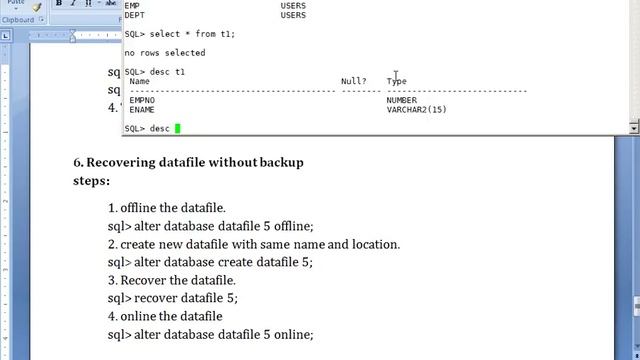 08 Backup Recoveryuser managed 6 смотреть онлайн