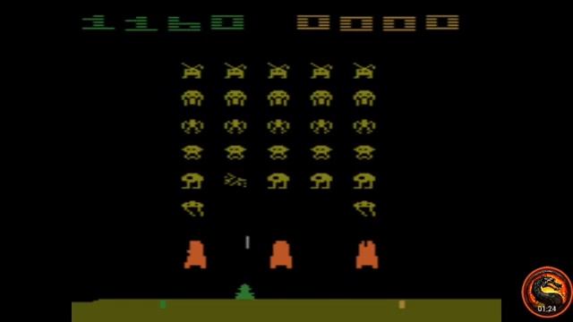 Space Invaders: Game 9 - Atari 2600 Emulated Novice/B Mode смотреть онлайн