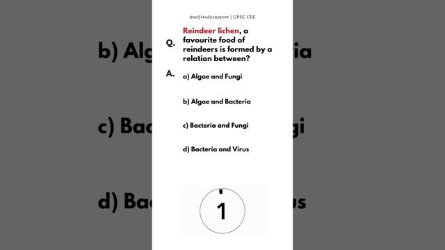 Reindeer Lichen MCQ | Self Study for UPSC CSE смотреть онлайн