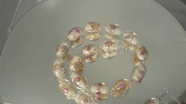 бусы из муранского стекла с цветами серебро - serebrim.ru смотреть онлайн