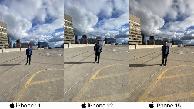 iPhone 11 vs iPhone 12 vs iPhone 15 CAMERA COMPARISON! смотреть онлайн