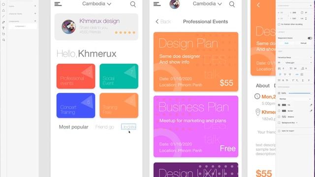 Design Layout App And Make Animation In Adobe XD Cc