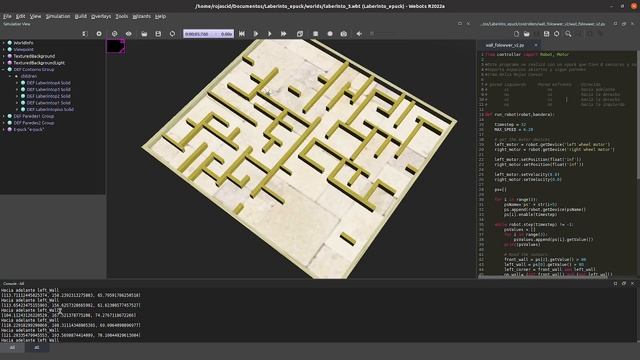 Programa de robot resuelve laberintos en Python con webots смотреть онлайн
