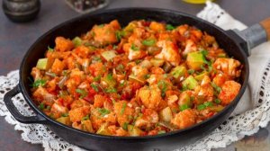 Сочное и яркое.
ОВОЩНОЕ РАГУ С ЦВЕТНОЙ КАПУСТОЙ