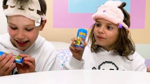 Макс и папа играют с Катей в челлендж