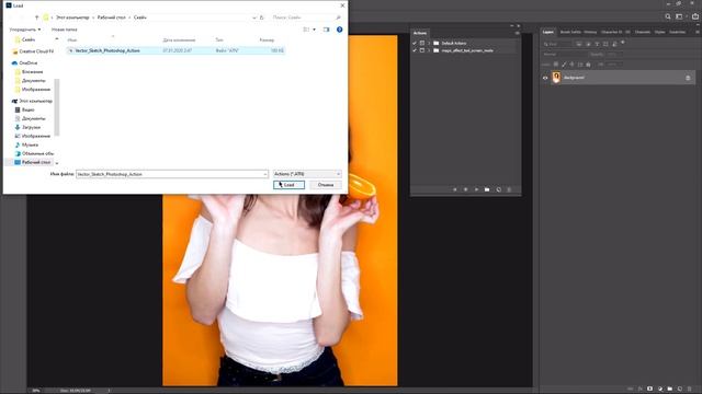 Cartoon Effect. Vector Sketch. Экшен. Photoshop Tutorial. смотреть онлайн