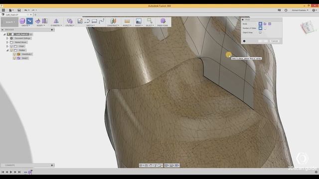 Fusion 360, video 2. Organic forms. 3D scan processing. смотреть онлайн