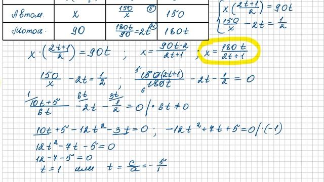ЕГЭ. ОГЭ. Два способа решения текстовой задачи про автомобилиста и мотоциклиста смотреть онлайн