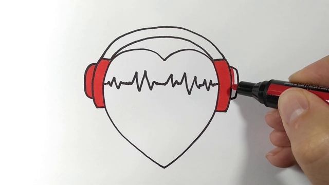 Как нарисовать СЕРДЦЕ и наушники смотреть онлайн