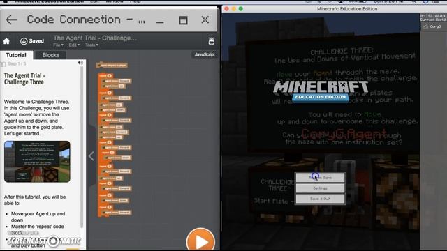 Minecraft Education Edition Code Connection: Agent Trial 3 смотреть онлайн