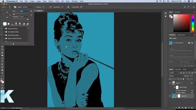 Photoshop Tutorial: How to use photoshop make a POP ART portrait from a Photo смотреть онлайн