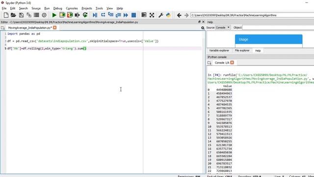 Moving Average in python using Pandas (Machine Learning) смотреть онлайн