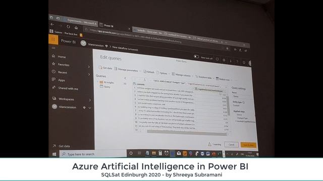 "Azure Artificial Intelligence in Power BI" by Shreeya Subramani @ SQL Sat Edinburgh 2020 смотреть онлайн