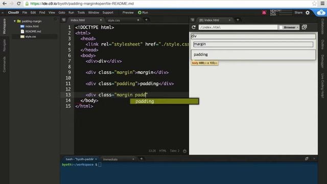 CSS margin과 padding смотреть онлайн
