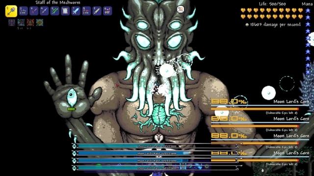 TERRARIA - STAFF OF THE MECHWORM VS. 100 OF ALL BOSSES смотреть онлайн