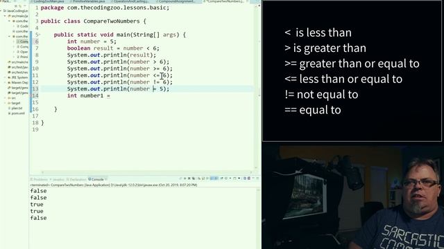 Compare two numbers in Java, Comparisons in Java смотреть онлайн