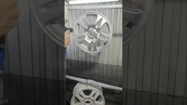 Порошковая покраска покрытие полимером дисков авто R15 satin silver сатиновое серебро +380503203266 смотреть онлайн