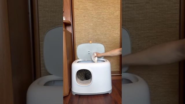 Закрытый лоток для кошек с защитой от запаха и разбрасывания наполнителя? смотреть онлайн