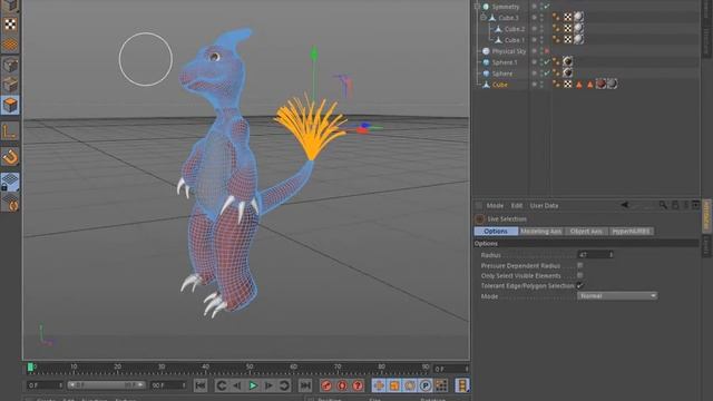 Создание персонажа в cinema 4d, скульптинг, за 30 мин смотреть онлайн