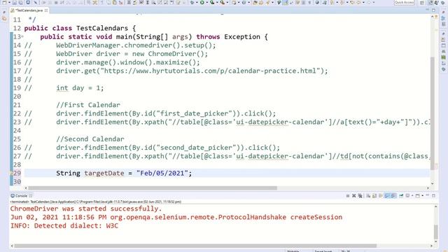 P24 - How to handle Calendars using Selenium WebDriver | Selenium | Java | смотреть онлайн