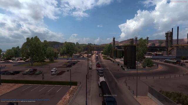 American truck simulator multiplayer HUGE traffic jam, road rage, bad drivers part 2 смотреть онлайн