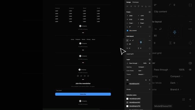 Responsive Footer Design in Figma #webdesign#uikit смотреть онлайн