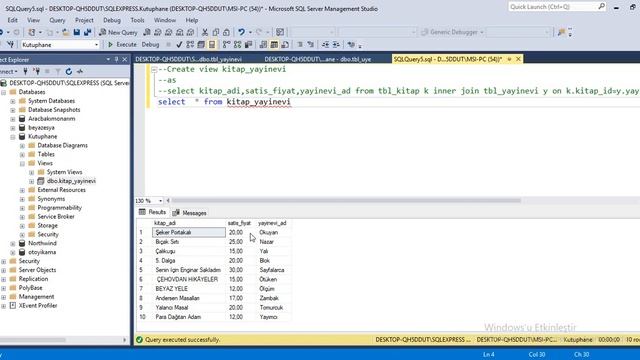 MS-SQL Tablolar arası sorgular Altınoluk MYO смотреть онлайн