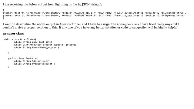 Salesforce: How to process/deserialize array of string in Apex? смотреть онлайн