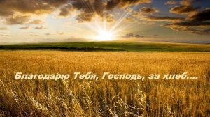 Благодарю Тебя, Господь, за хлеб....