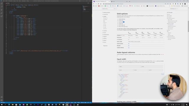 Grid System Bootstrap شرح || Bootstrap 5 || Class 03 || смотреть онлайн