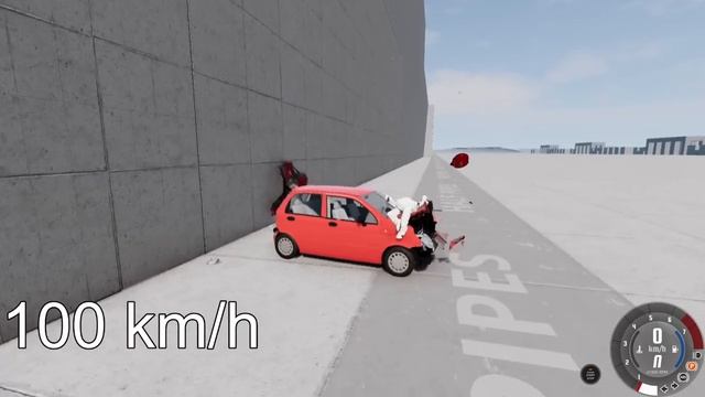 MOTORBIKE vs DAEWOO MATIZ! 200 Km/H CRASH TEST! - BeamNg Drive смотреть онлайн