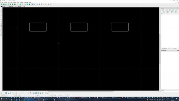 Использование блоков в Libre CAD, задание на электрическую схему