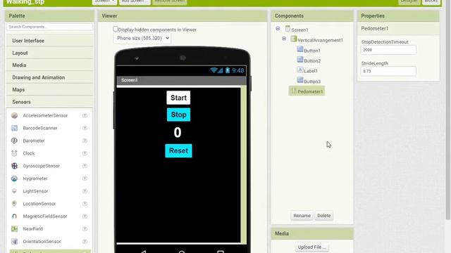 how to make step counting app in mit app inventor смотреть онлайн