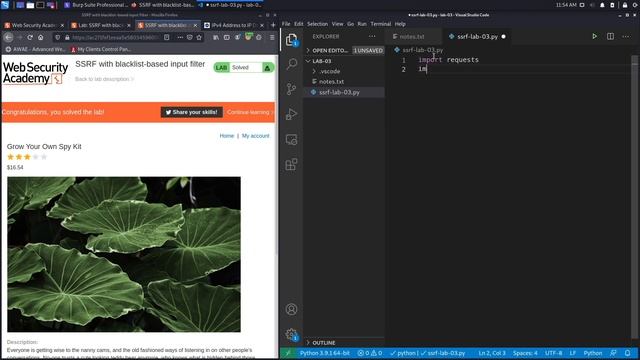 SSRF - Lab #3 SSRF with blacklist-based input filter | Long Version смотреть онлайн