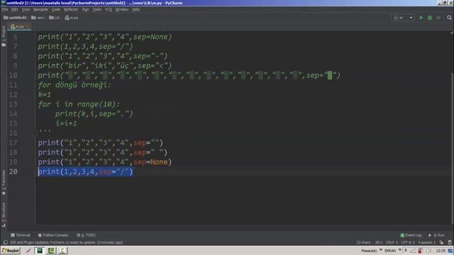 Print fonksiyonu sep parametresi Python #4 смотреть онлайн