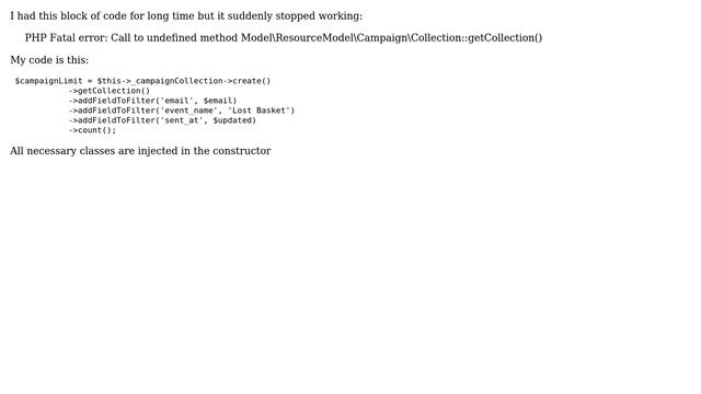 Magento: undefined method when getting collection смотреть онлайн