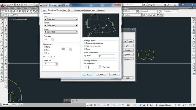 Jogged Dimension Command in AutoCad II Hindi/Urdu смотреть онлайн