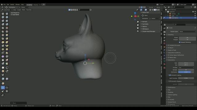 Blender quick sculpt - Cat смотреть онлайн