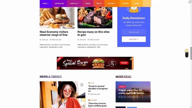 Qoxag News Magazine Website ★ WordPress Themes & Templates ★ смотреть онлайн